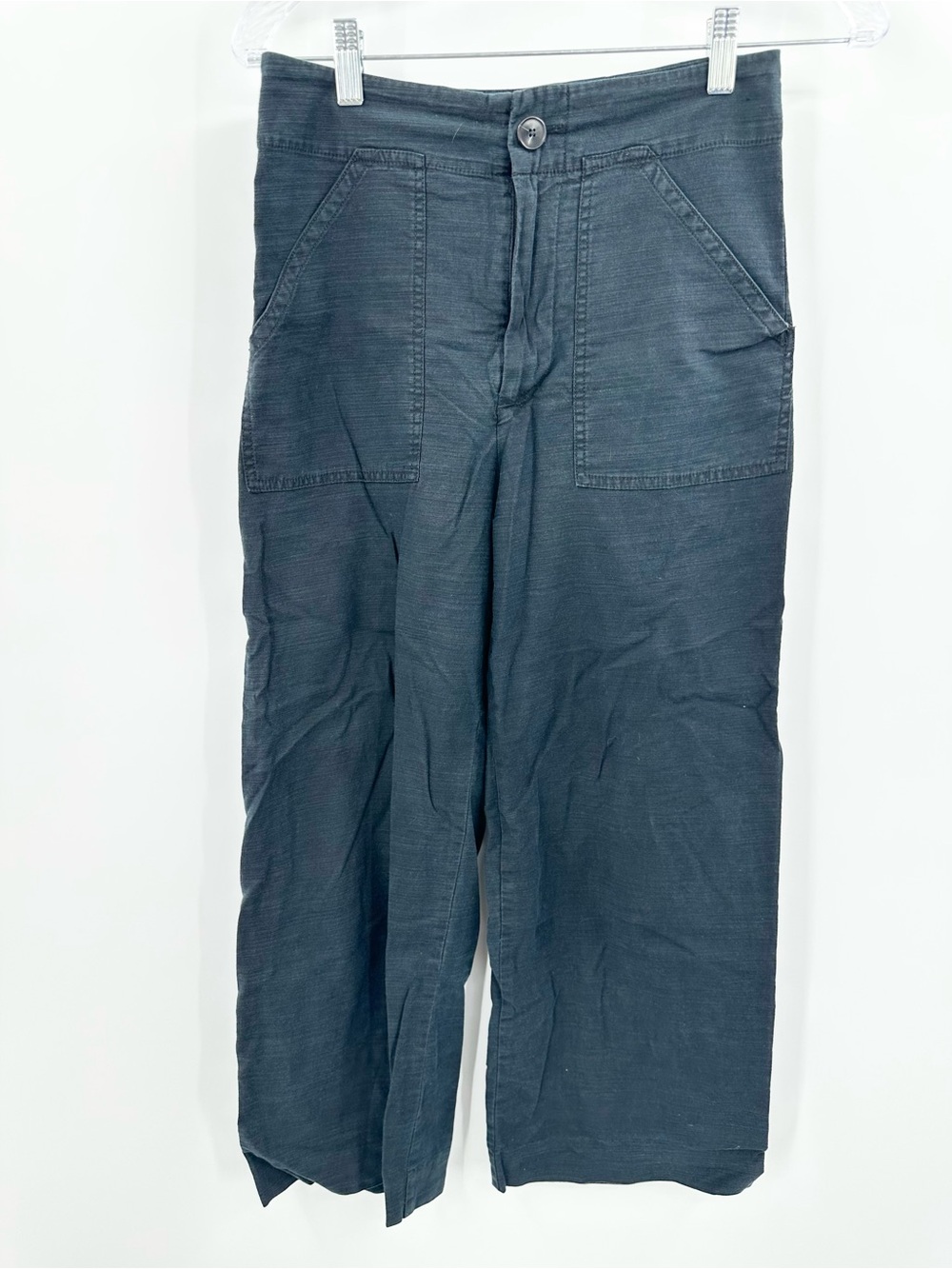 Anthropologie Maeve Audra Washed Black Wide Leg Pants Size 4‎
